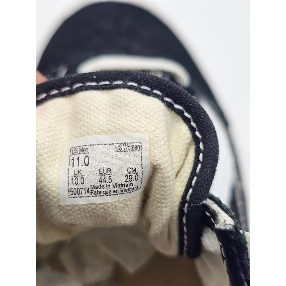 Vans Old Skool Sneakers Men 11.0 Women Black  Smiley Face Daisy Floral Print
